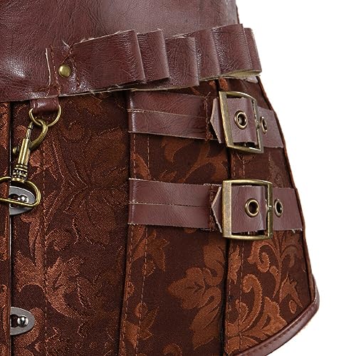 Corset pirate steampunk en jacquard confortable pour galber votre taille - 4