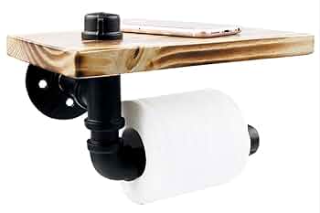 アンティーク　ペーパーホルダー Amazon.co.jp: P3 パイプ型 ビンテージ ペーパーホルダー 棚付き