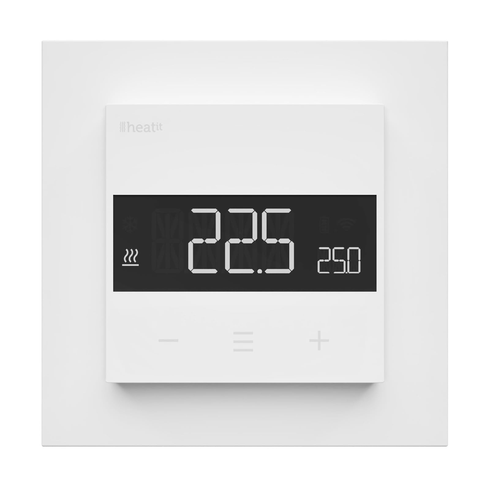 Heatit Z-TRM6 Z-Wave Plus Thermostat Raumregler mit EXT. Sensor für Fußbodenheizung elektrisch und wassergeführt, IR-Heizung, Farbe: weiß RAL 9003
