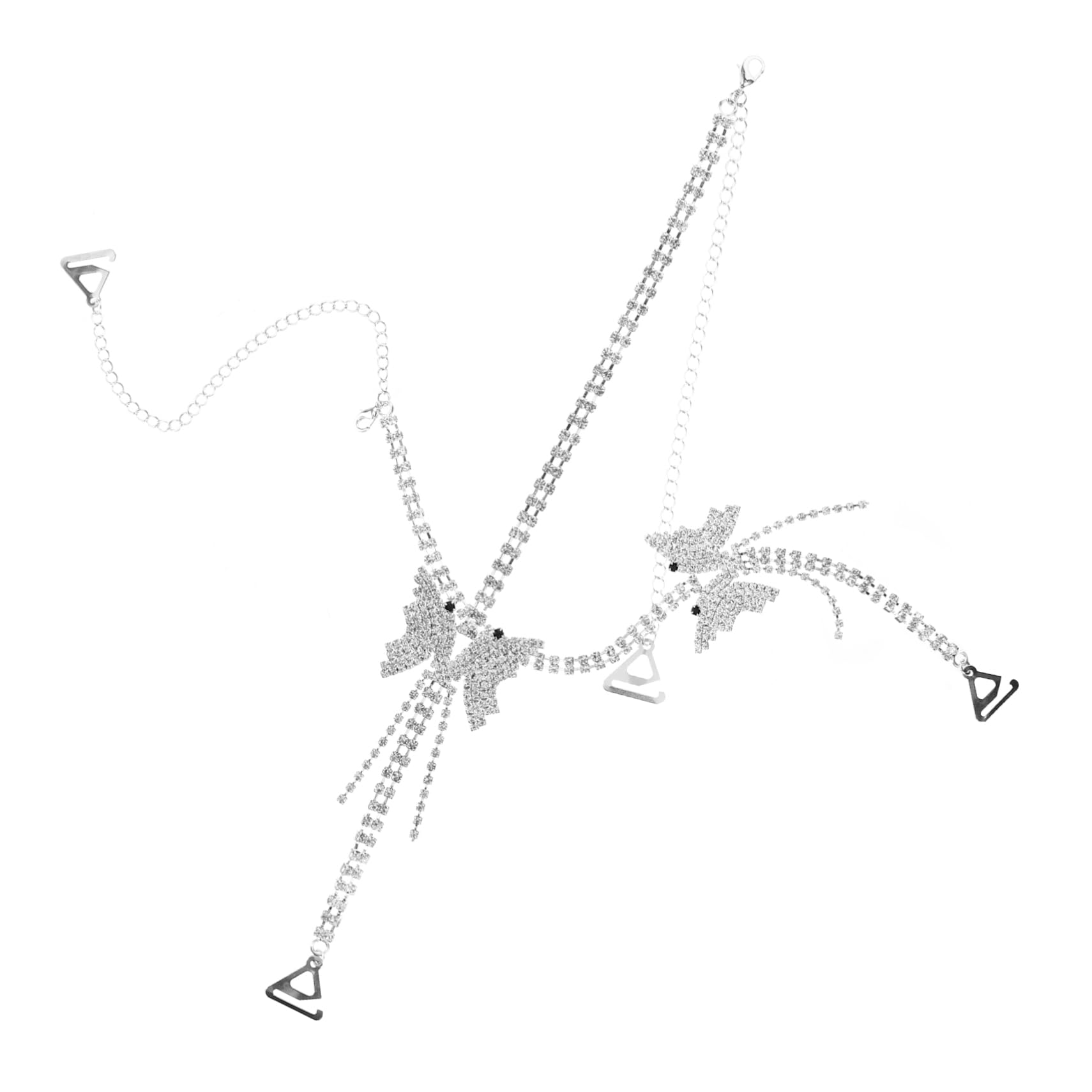 GALPADA Schultergurt mit Strass-Schmetterling Träger für Kleid BH-Gürtel Verstellbarer Schultergurt brillenband verstellbar Halter für Unterwäschebänder Kostümzubehör für Frauen