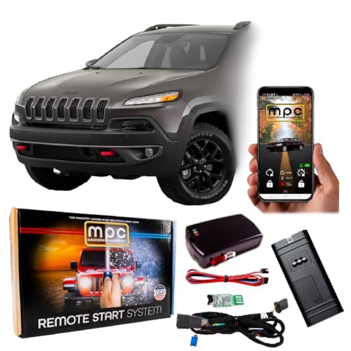 MPC Plug N Play Remote Start with Smartphone Control for 2015-2018 Jeep Cherokee |TIP Key| T-Harness - Smartphone or Factory Key Fob Activated