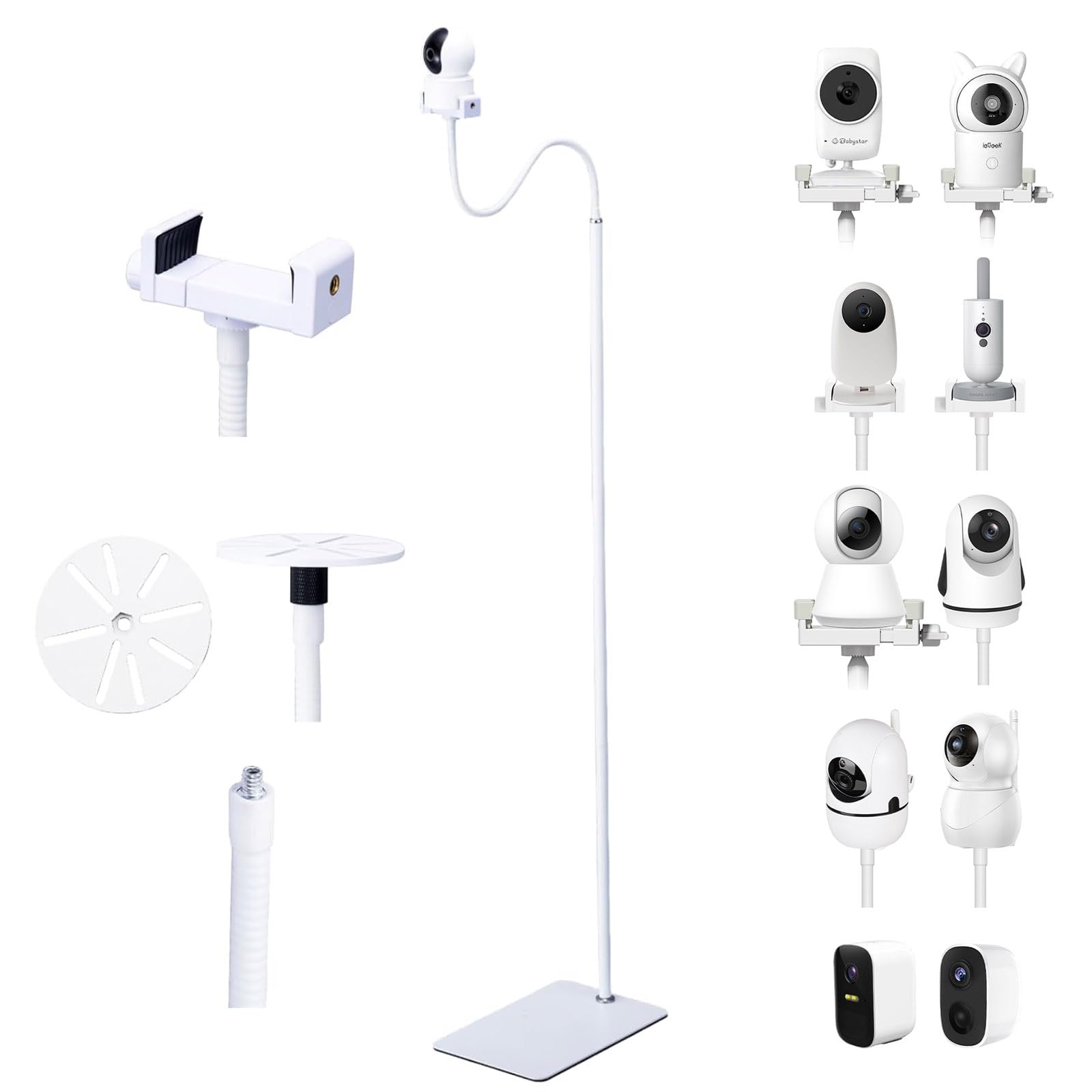 Supporto per fotocamera per bebè, supporto universale per fotocamera da bambino, altezza regolabile, 90 – 170 cm, supporto per supporto per videocamera per bambini / telecamera di sicurezza