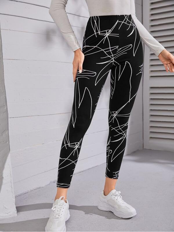 Image of DTR FASHION Women's Black Stretchable Cotton Blend Casual Jegging