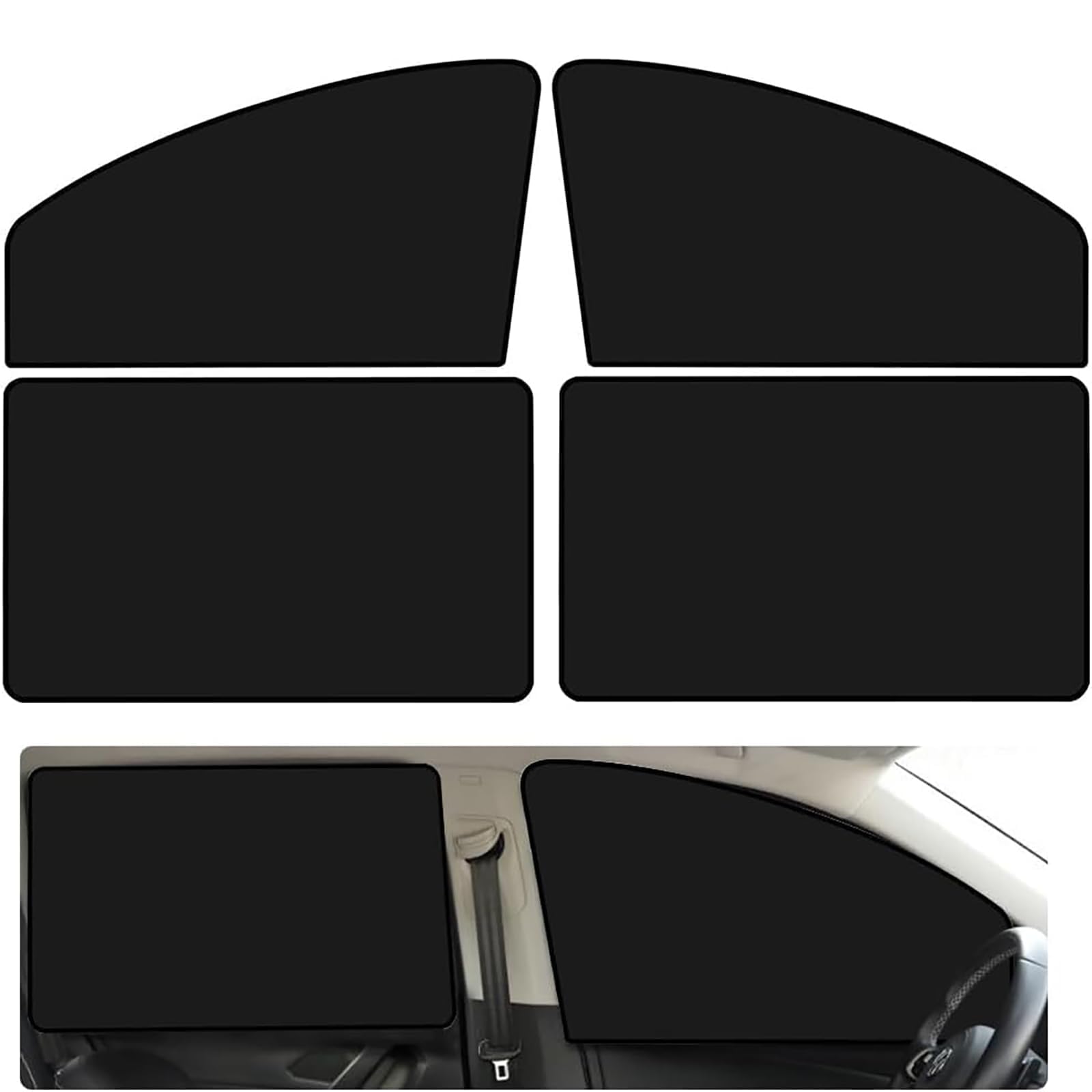 QKXNQGWTW Car Side Window Shades for Suzuki Swace 2021-2024 2025 2026, Privacy, Opaque, Light Block Magnetic Privacy Curtains, 4PCS,A
