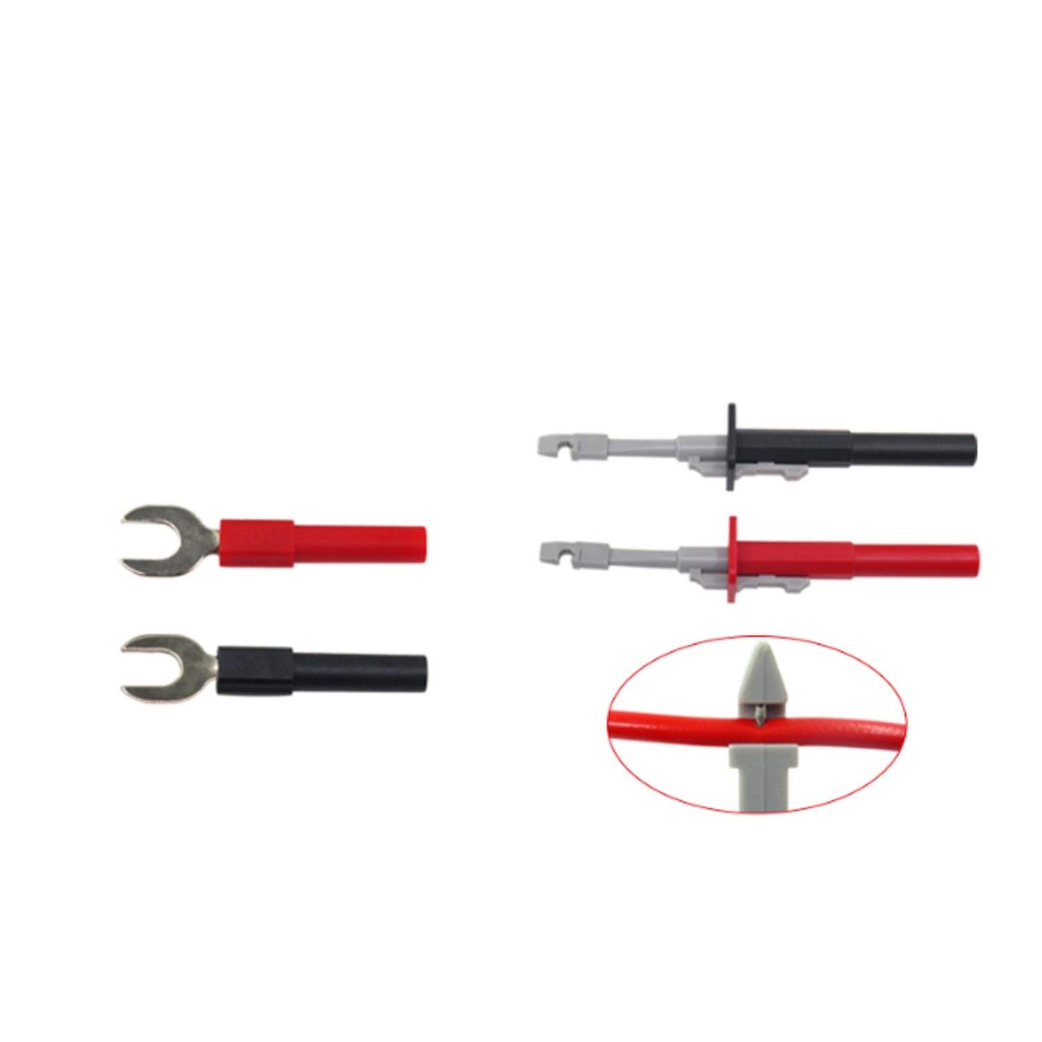 Herramientas manuales 15 En 1 enchufe de plátano del multímetro cables de prueba Gancho Kit de perforación del aislamiento Sonda de aguja Automotive Test Set IC Accesorios multímetros