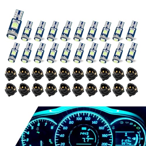 Kit 20 Bombillas LED 74 T5, Luz Azul para Tablero miniatura 1