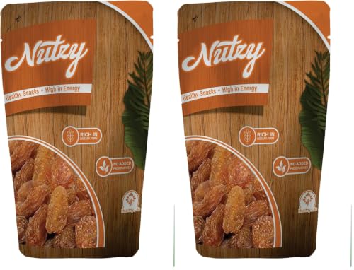 Image of Nutzy Dried Fruits Nuts And Seeds (Golden Raisins /Munakka /Kishmish, 250 Gm) (Pack of 2)