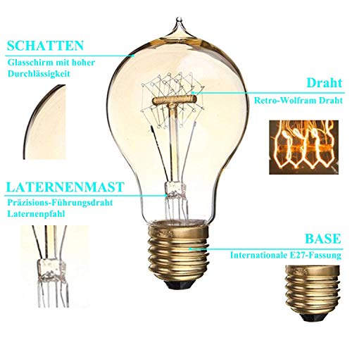Globe-Warehouse - Lampadina a incandescenza E27 40...