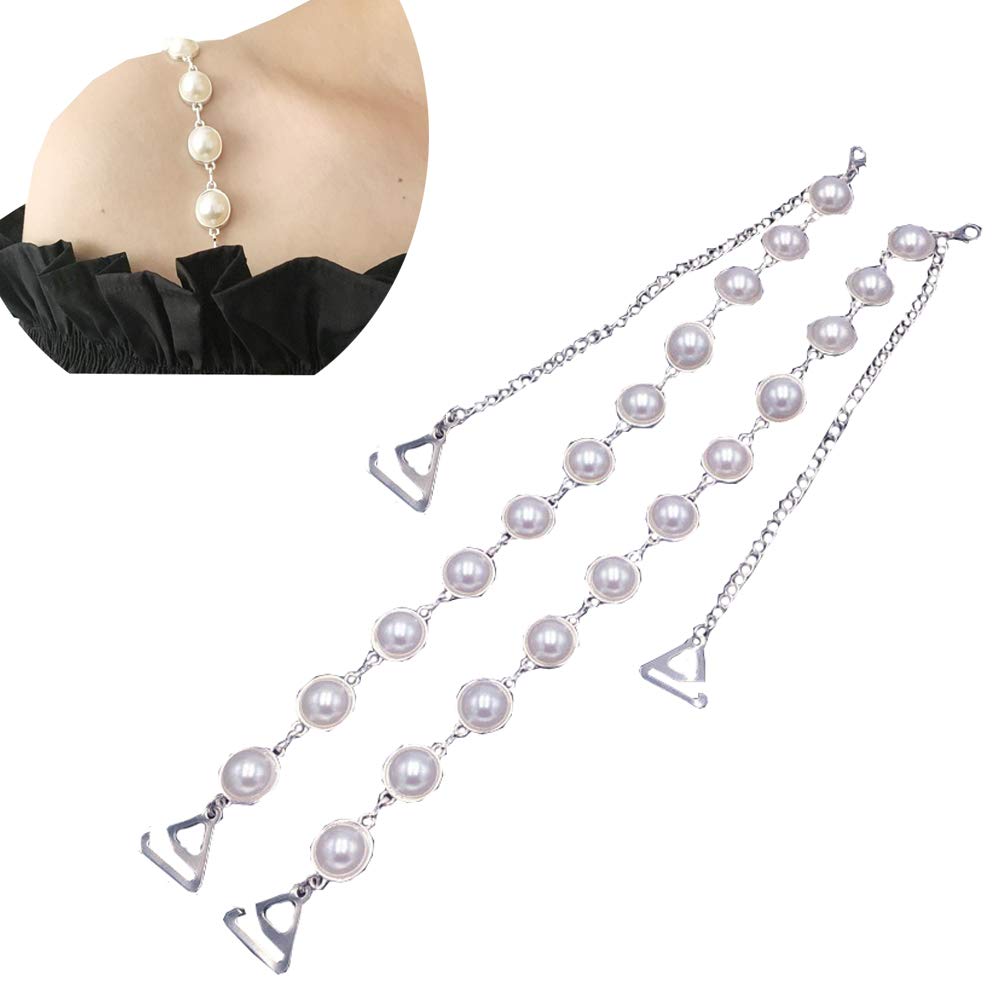 YEKEYIAdjustable Shoulder Straps Rhinestone Bra Straps Replacement for Bra Tops Dress（1pair）