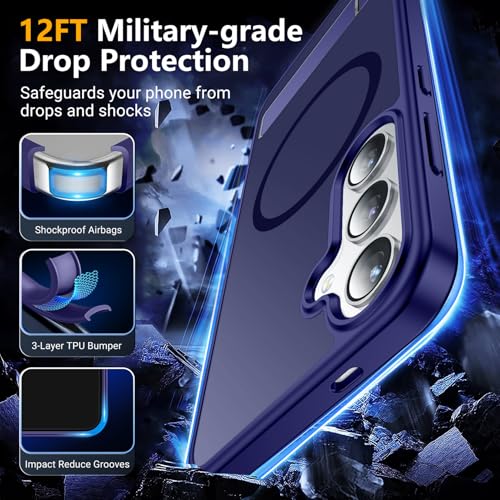 Image of SPIDERCASE Magnetic for Samsung Galaxy S24 Plus Case, Purple | [3 Stand Ways][ Military Grade Drop Protection] with Invisible Stand Shockproof Slim Case for Samsung Galaxy S24 Plus 6.7 inch