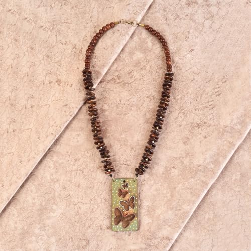 Image of AAKRITI ART CREATIONS Handcrafted Tribal & Brass Necklace Collection | Floral, Leaf & Elephant-Inspired Artisan Jewelry | Dhokra, Glass & Ethnic Statement Necklaces for Women