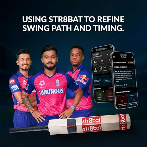 Image of str8bat Sensor - Cricket Bat Sensor, Motion Sensor for Cricket, Bat Sensor Cricket, Bat Speed Sensor, Smart Cricket Bat, Batting Practice Equipment, Batting Analysis Device