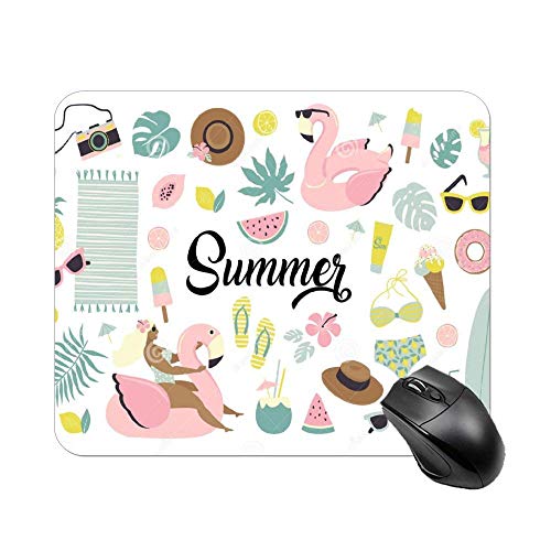 Preisvergleich Produktbild Nette sommerikonen essen getränke eiscreme früchte sonnenbrillen palmblätter flamingo mauspad schreibtisch computerzubehör brett dekor bürobedarf