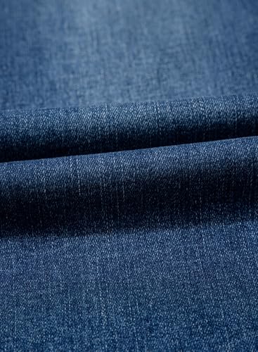 Image of Sidefeel Women's Wide Leg Jeans High Waisted Tummy Control Stretchy Straight Leg Elastic Waist Trendy Denim Pants