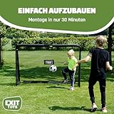 EXIT Toys Maestro Stahl-Fußballtor - Mit Trainingsschirm - Inklusive Solides Verankerungssystem - Fußballtor für Kinder - Für den Garten - Trainiere Deine Fußballfertigkeiten - 180x120cm - Schwarz - 5