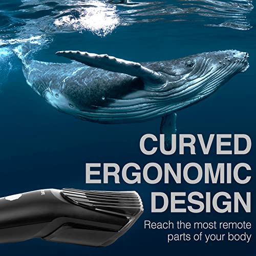 Dailylife Body Trimmer For Men, All-In-One Hair Clipper With Adjustable Guide Comb Ceramic Blade Heads, Male Hygiene Waterproof Groin Hair Trimmer, Rechargeable Electric Razor Black #TOP7