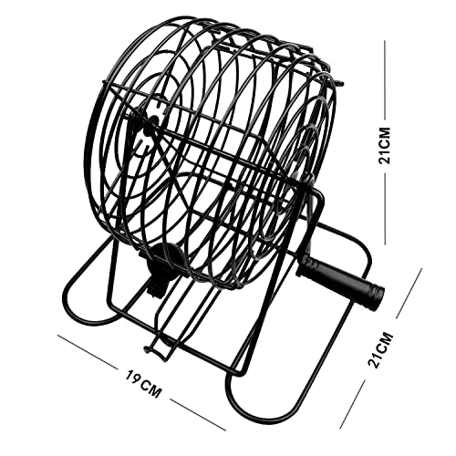 image for Yuanhe Deluxe Bingo Game Set-Includes Metal Cage,500 Colorful Bingo Ch