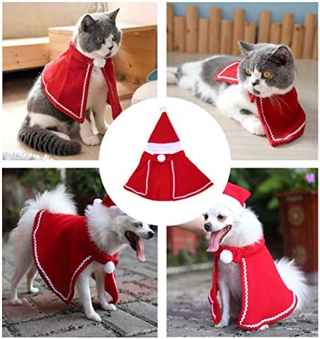 qimmu katze hund weihnachten halsbander hut kragen mit glocke weihnachten haustier umhang fur santa cat santa kleidung mit glocken fur hunde und katzchen haustier susses geschenk amazon de haustier
