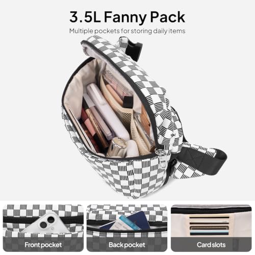 Image of TOPEAST Waist Pack 3.5L Fanny Packs with Water Bottle Holder