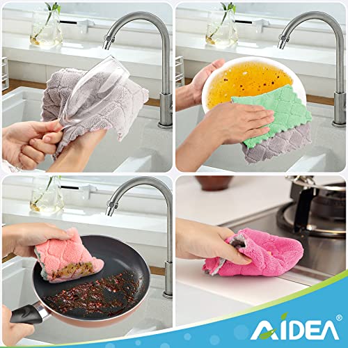 Buy AIDEA Kitchen Dish Cloth 12 Pack, Super Absorbent Coral Fleece