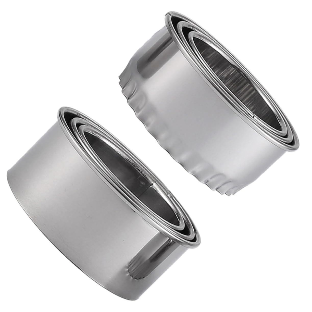 MAGICLULU Stainless Steel Dumpling Skin Cutter 6pcs Round Wraer Cutters Labor-saving and Time-saving for Efficient Making