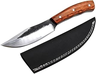 Wild Turkey Handmade Collection Full Tang 1075 High Carbon Steel Fixed Blade Knife w/Leather Sheath (2011) - Wild Turkey Handmade