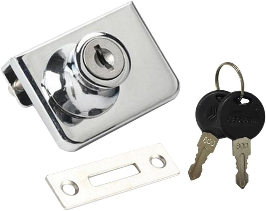VELURA Heavy Duty Display Cabinet Showcase Lock Glass Door Lock 48x35mm B|1 Piece Lock| Other Door Hardware| Building & Hardware | Home Improvement |Home & Garden