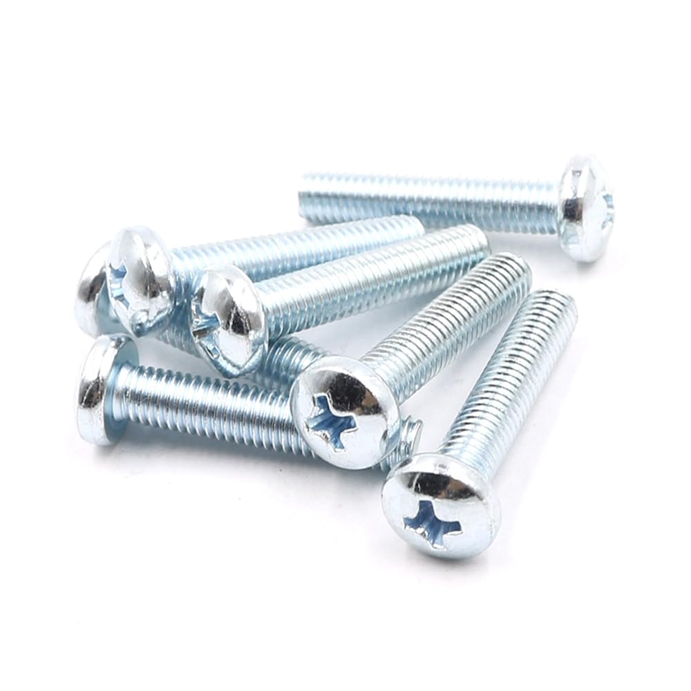 Viti bulloni, viti a testa cilindrica conica in acciaio al carbonio medio di grado 8.8, zincate blu e bianche,(M5x30mm 200pcs)