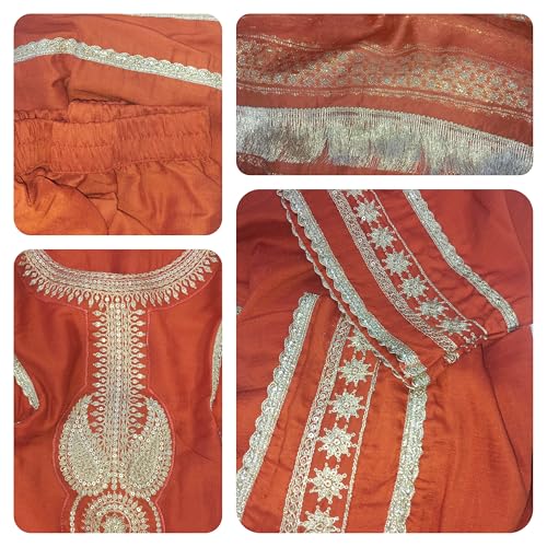 Image of GRECIILOOKS Kurta Sets for Woman | Kurti Set | Women's 3 Piece Dupatta Set | Silk Cotton Kurta Sets for Woman | Elegant Suit Set for Women Cotton | Women Kurta with Dupatta Cotton