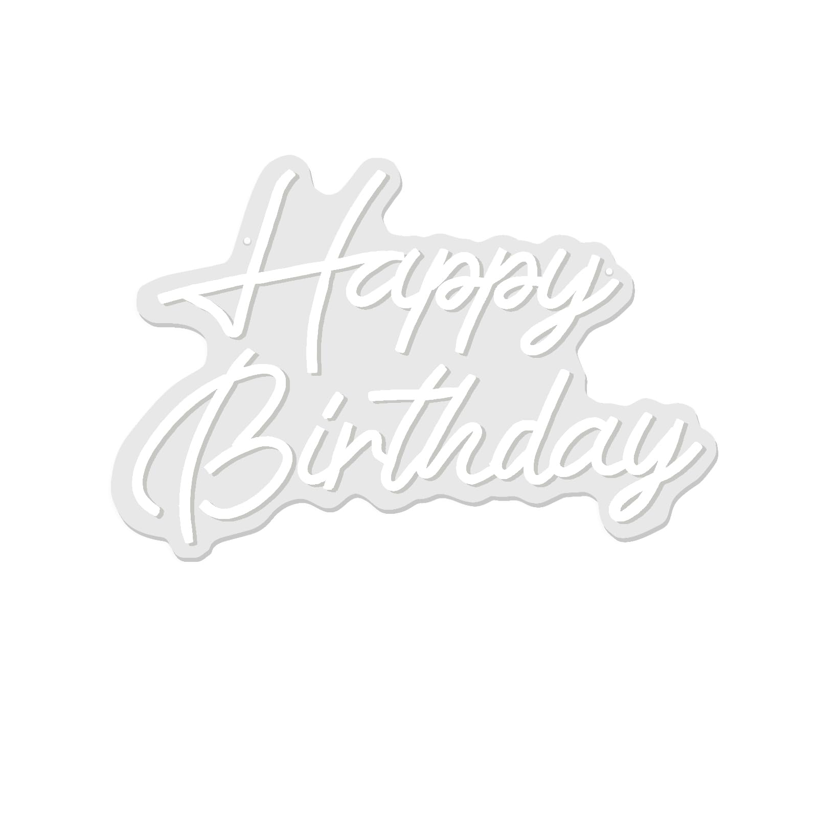 Neonowe znaki LED "Happy Birthday", ciepła biel, dekoracja ścienna, podświetlany znak USB, na przyjęcie urodzinowe, Święto Dziękczynienia, Boże Narodzenie, dekoracja sypialni, 5 V (16,5 x 28 cm)
