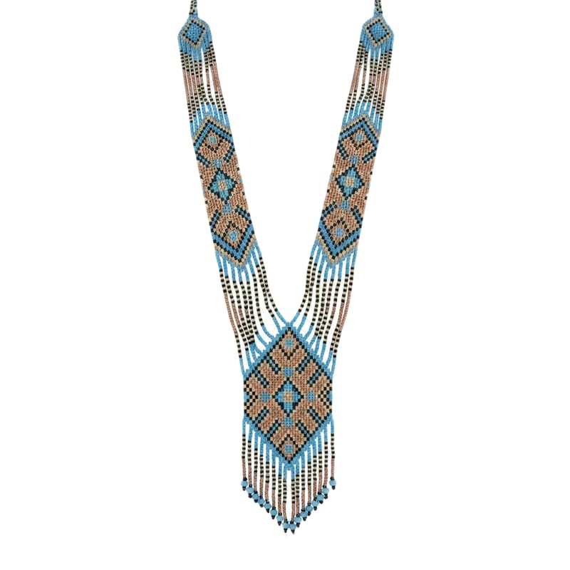 Collier Gerdan ukrainien fait main en perles de rocaille de qualité supérieure