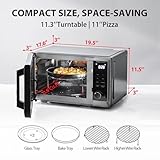 TOSHIBA 6-in-1 Inverter Countertop Microwave Oven Healthy Air Fryer Combo, MASTER Series, Air Fryer, Broil, Convection, Speedy Combi, Even Defrost, Sound On/Off 27 Auto Menu Stainless Steel