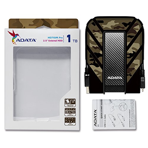 Image of ADATA HD710M Pro 1TB USB 3.2 Rugged Waterproof /Dustproof /Shockproof External Hard Drive AHD710MP-1TU31-CC (Camouflage)