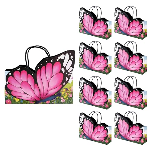 Bolsas de regalo con forma de mariposa rosa, 50% de descuento
