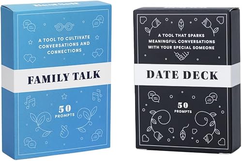 BestSelf - Baraja de conversación familiar y mazo de citas - Tarjetas de inicio de conversación familiar y tarjetas para que hables en la noche de