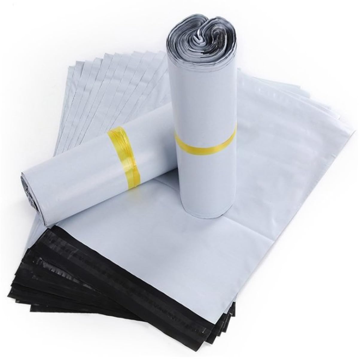 YIJIA | 100 Bolsas 35x45CM Polietileno Blancas para Envíos, Sobres de Correo, Bolsas de Plástico de Envío Autoadhesivas