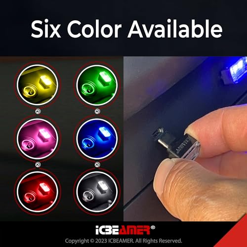 image for ICBEAMER Type C Adapters Atmosphere Light - 2-Pack (Red) | Universal P