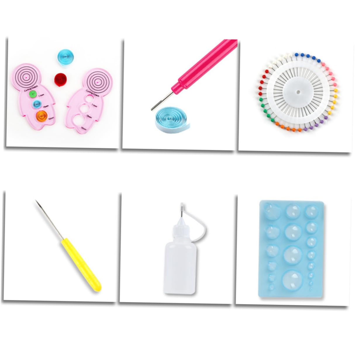 Gogogmee 1Set DIY Paper Quilling Strips Set Art Paper Craft Kit for Home and School for Handmade Projects Teaching Tools and Creative Fun