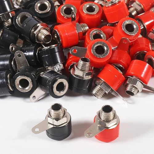 60 conectores banana plug 4mm (rojo+negro) miniatura 2