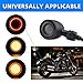 Motorcycle Turn Signals Led Tail Lights 2 Pack, Retro 40 Leds Amber Red Brake Light Rear Indicator Blinkers Universal Fits Harley Davidson Honda Kawasaki Suzuki Triumph Yamaha (Matte Black)
