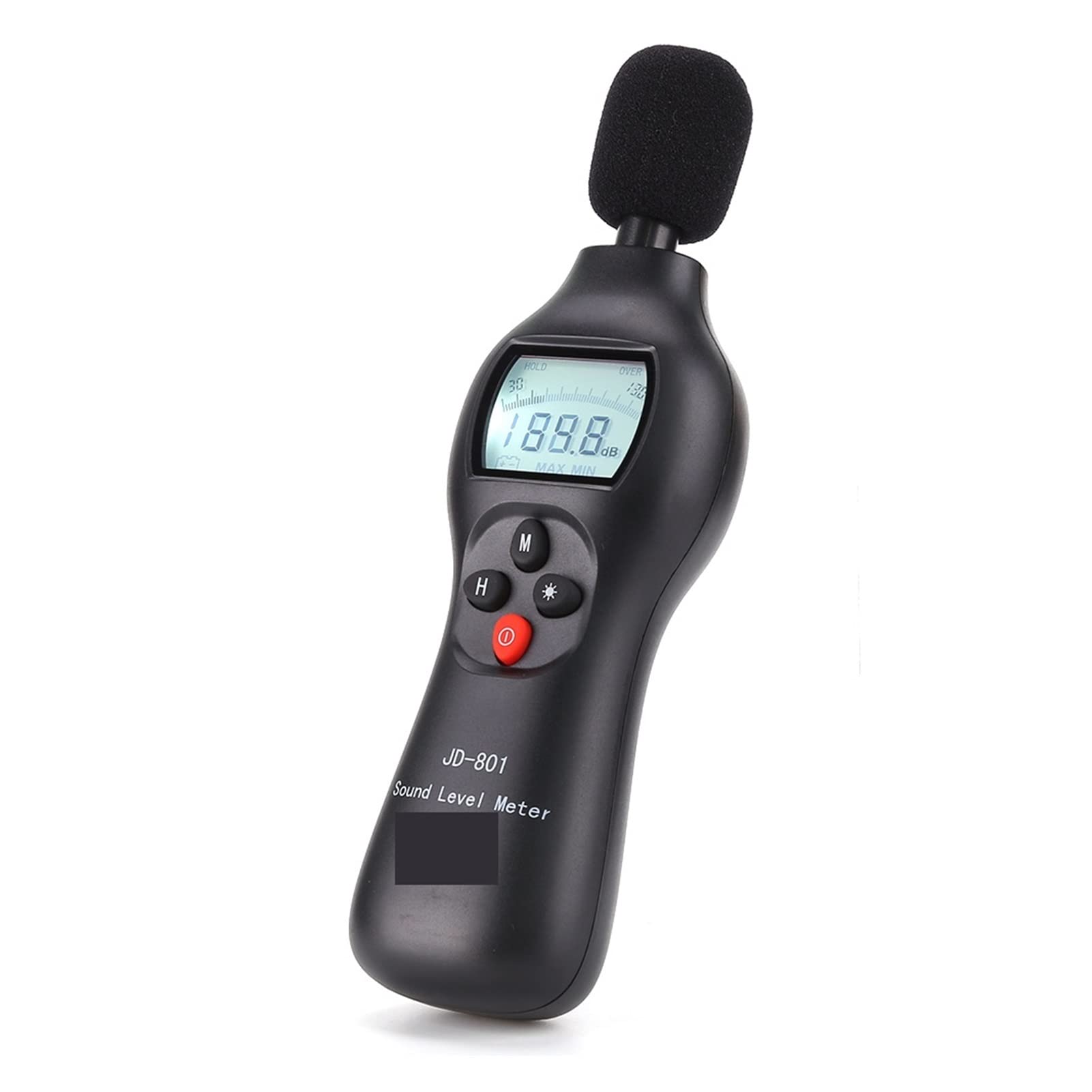 Mierniki poziomu dźwięku, JD-801 30-130DB Tester szumu cyfrowy poziom dekorowania dźwięku Monitor decybelowy LCD Wyświetl narzędzia pomiaru z podświetleniem