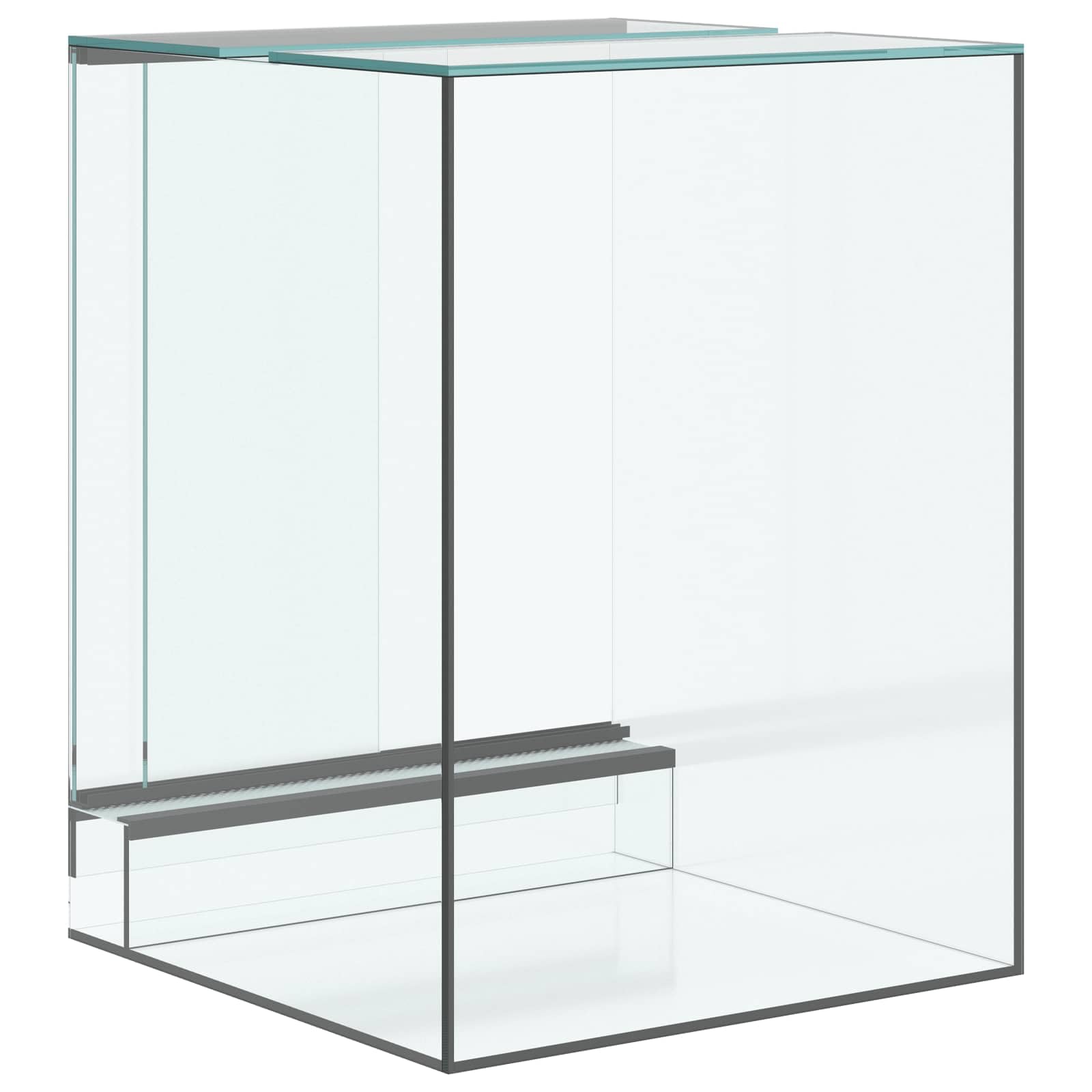 Terrarium 30 x 30 x 40 cm aus Glas für Reptilien und Amphibien mit Schiebetüren und Belüftung