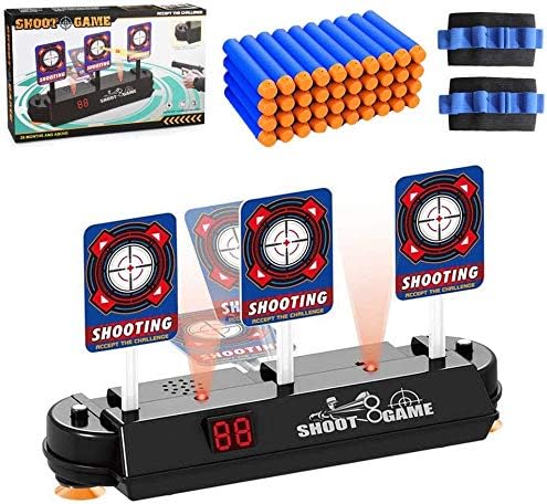 Coltum Digital Target for Nerf, Auto Reset Electric Shooting Target, Electric Target, Toy Gun Electric Scoring Target Target, Digital Targets with Bright Sound Effect