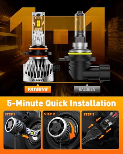 Image of 𝟵𝟬𝟬𝟱 Fog light Bulb - 60000LM Super Bright Bulb with Fan, 130W 𝐇𝐁𝟑 No Adapter Required, 6500K White, Pack of 2