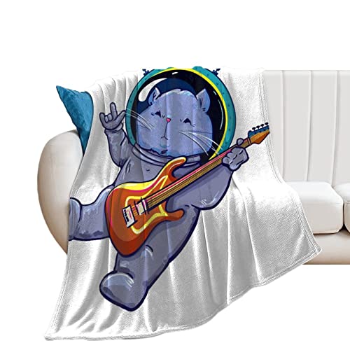 Couverture polaire chat de l'espace le cadeau idéal en flanelle douce pour lit