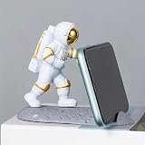 Creative Astronaut Desktop Phone Stand, Office Desk Decorative Holder,for Office, Nightstand, Home Display, Gold