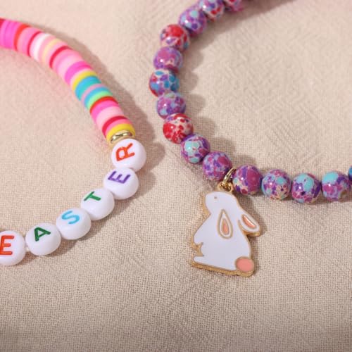 Image of enasal Easter Basket Stuffers for Teens Girls, Nature Stone Easter Gifts Cross Bracelet, Christian Gifts Inspirational Jewelry