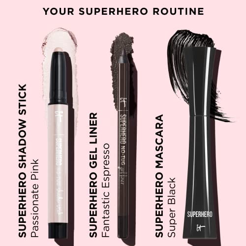 It Cosmetics Superhero No-Tug Waterproof Eyeshadow Stick, Passionate Pearl - Ivory Pearl - Longwear, Blendable Cream Eyeshadow With Built-In Primer - Suitable For Sensitive Eyes - 0.05 Oz #TOP5