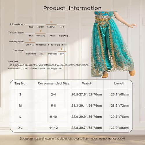 Pantalones de harem de danza del vientre para niñas el regalo ideal de halloween 4
