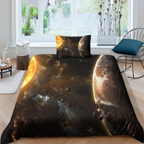 Housse de couette microfibre 135x200 ensemble parure de lit IOFEER - 2